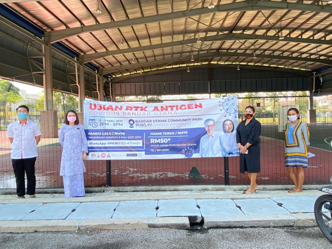 Saringan Covid-19 serendah RM50 di DUN Bandar Utama 5-7 Mac