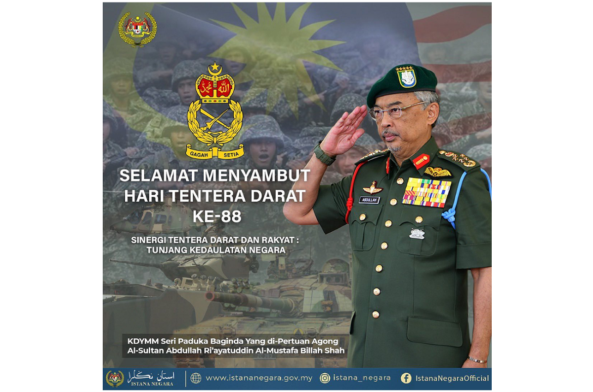 King conveys 88th anniversary wishes to Malaysian Army
