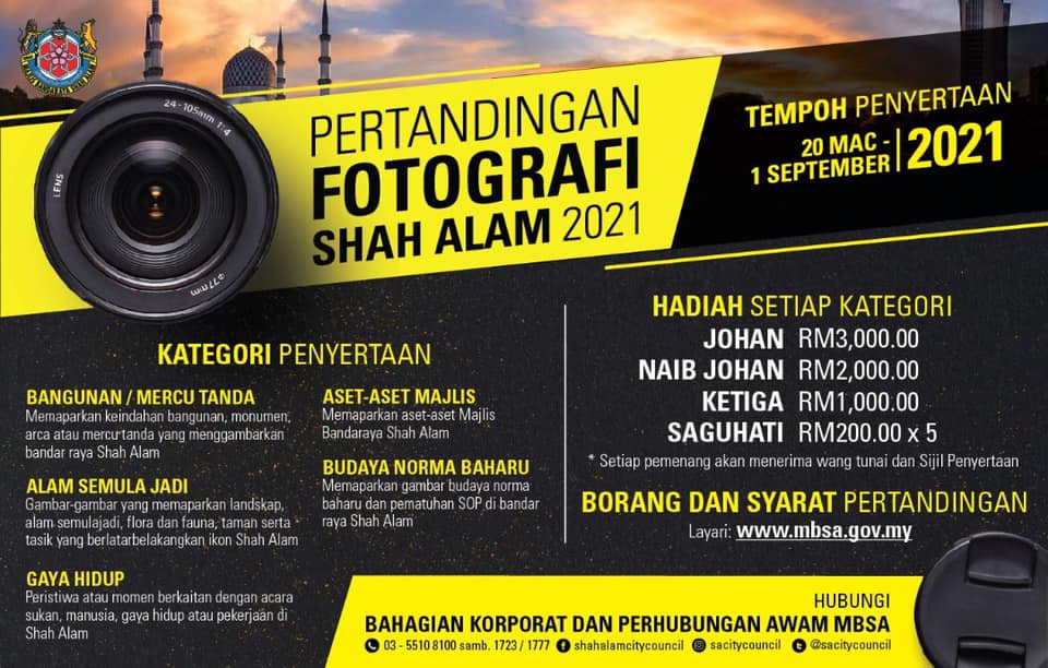 MBSA anjur pertandingan fotografi, tawar hadiah RM35,000