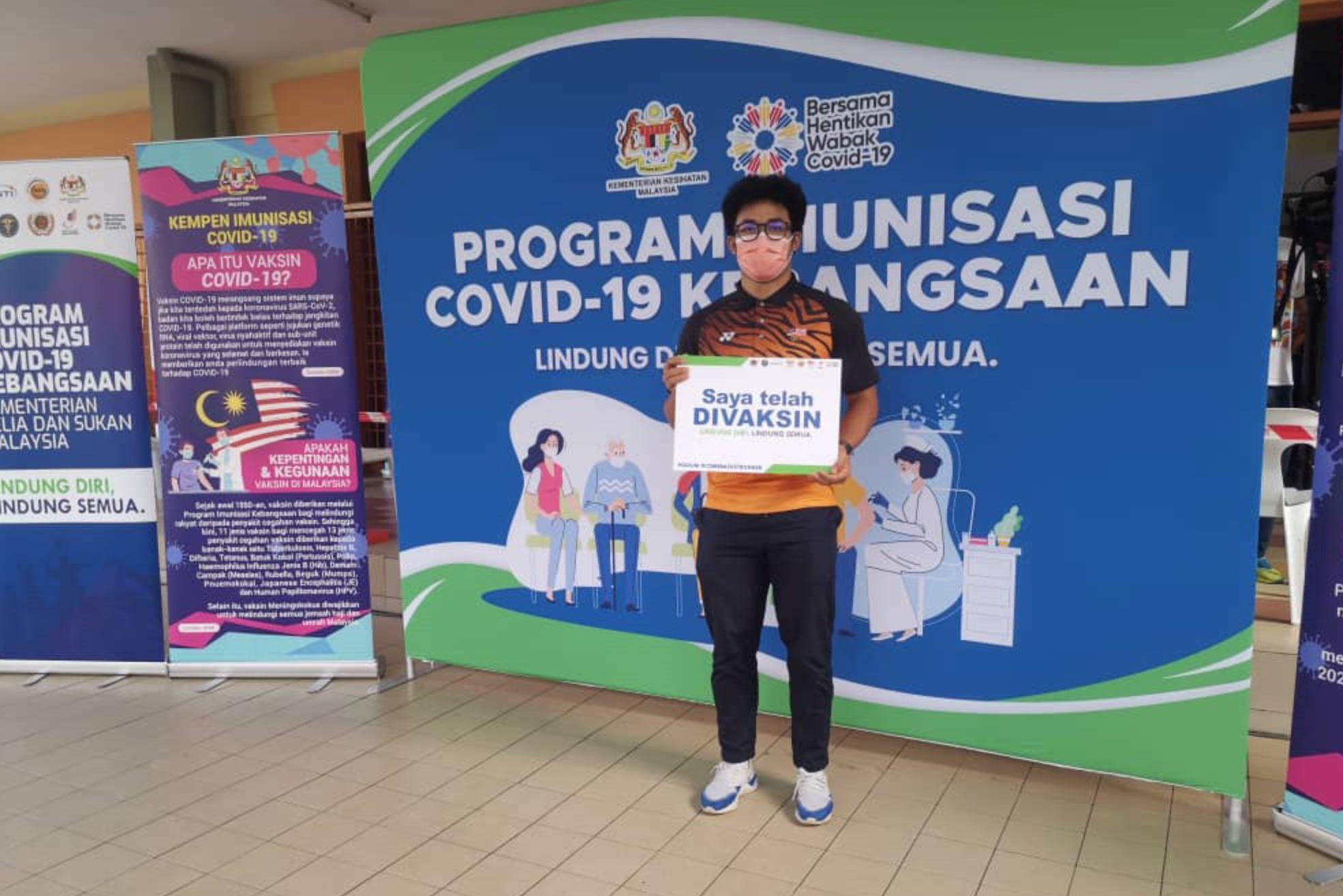 Pelumba basikal trek Muhammad Fadhil, atlet pertama terima vaksin