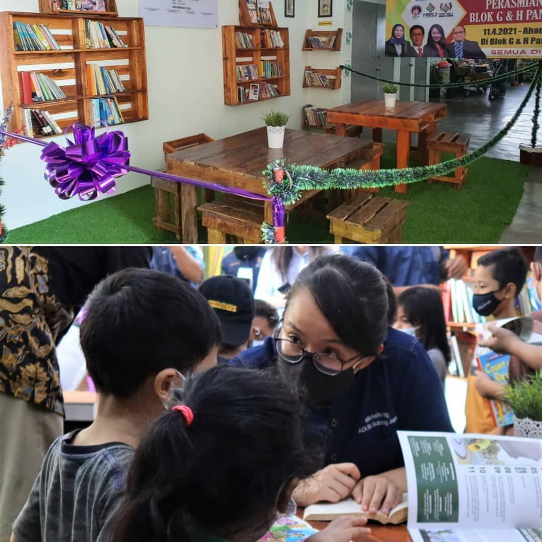 昂莎娜组屋20尺走廊变“图书馆”