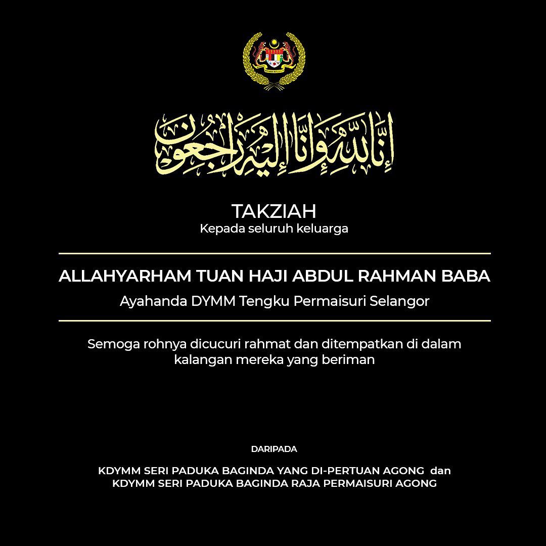 King, Queen convey condolences to Tengku Permaisuri of Selangor