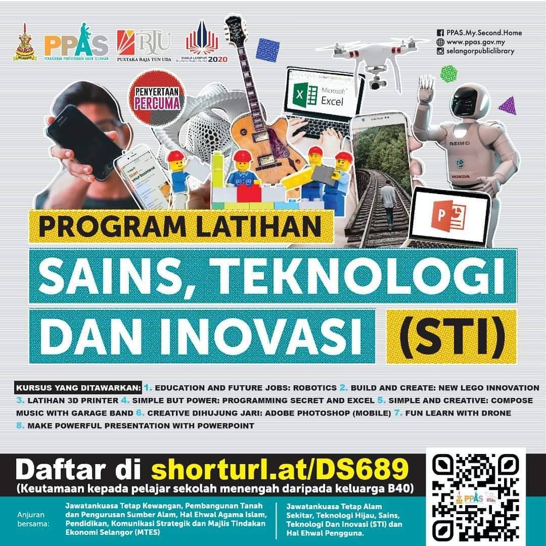 Pustaka awam Selangor tawar program latihan sains, teknologi percuma