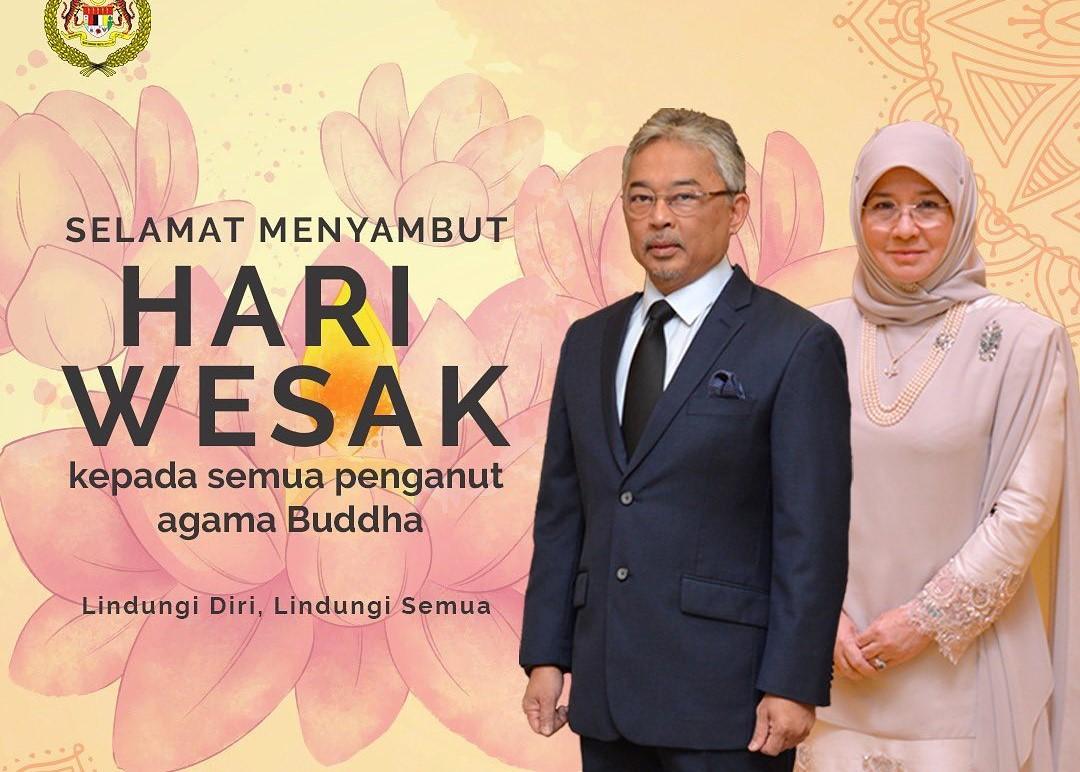 Agong, Permaisuri ucap Selamat Hari Wesak