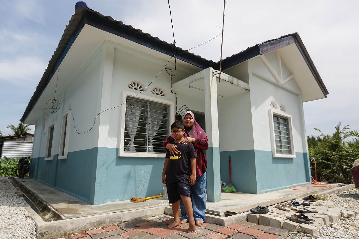 Keluarga asnaf seronok beraya rumah baharu percuma