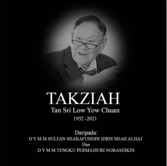 Sultan, Permaisuri zahir takziah pemergian pengerusi Low Yat Group