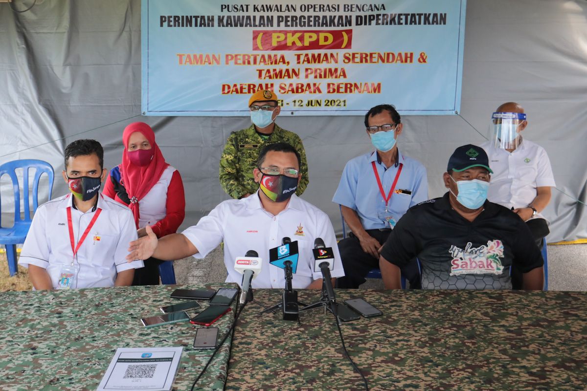 PKPD Sabak Bernam: 3,900 individu disaring, 152 positif Covid-19