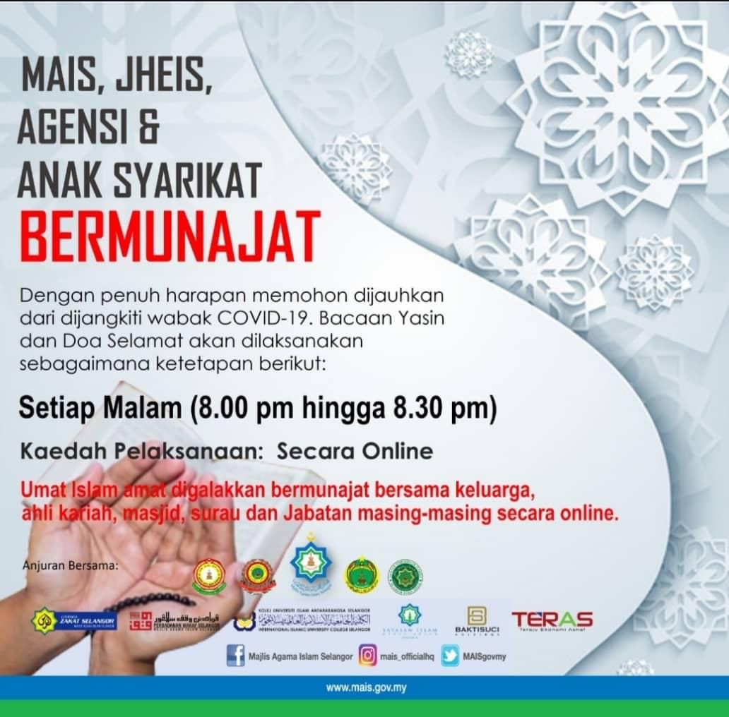 Mais ajak orang ramai sertai munajat, bacaan yasin hindari wabak