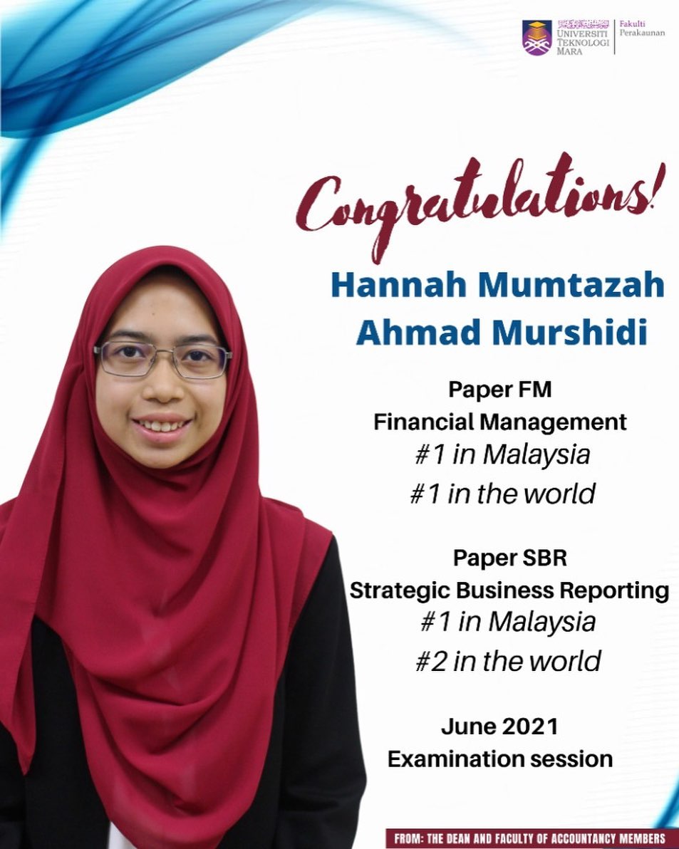 UiTM student emerges first globally in ACCA exams