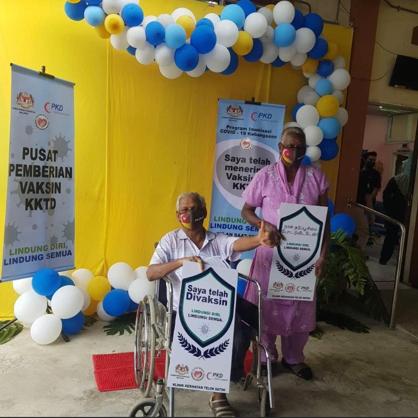200 penduduk terima dos pertama vaksin di Klinik Kesihatan Telok Datok