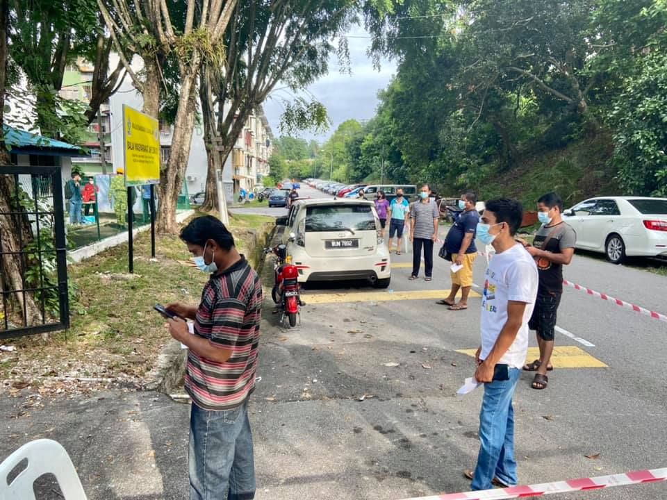 沙登岭大学组屋昨174居民筛检 9人疑似病例