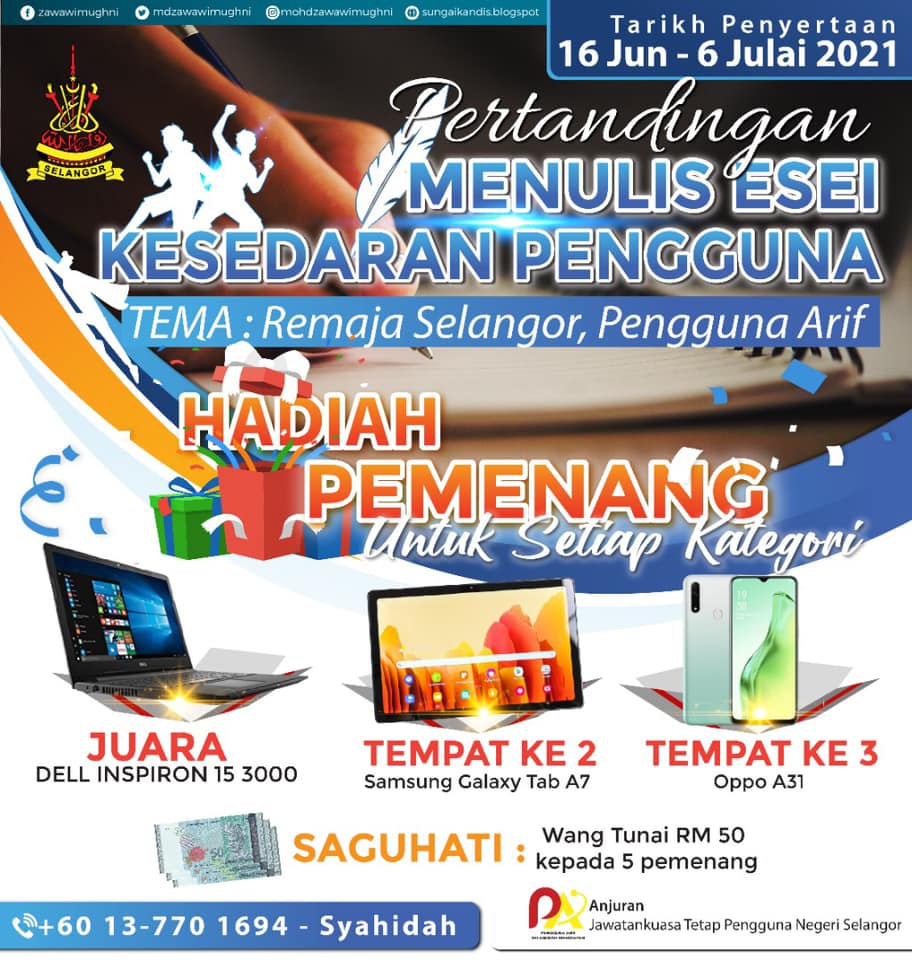 Golongan remaja dipelawa sertai pertandingan esei kesedaran pengguna