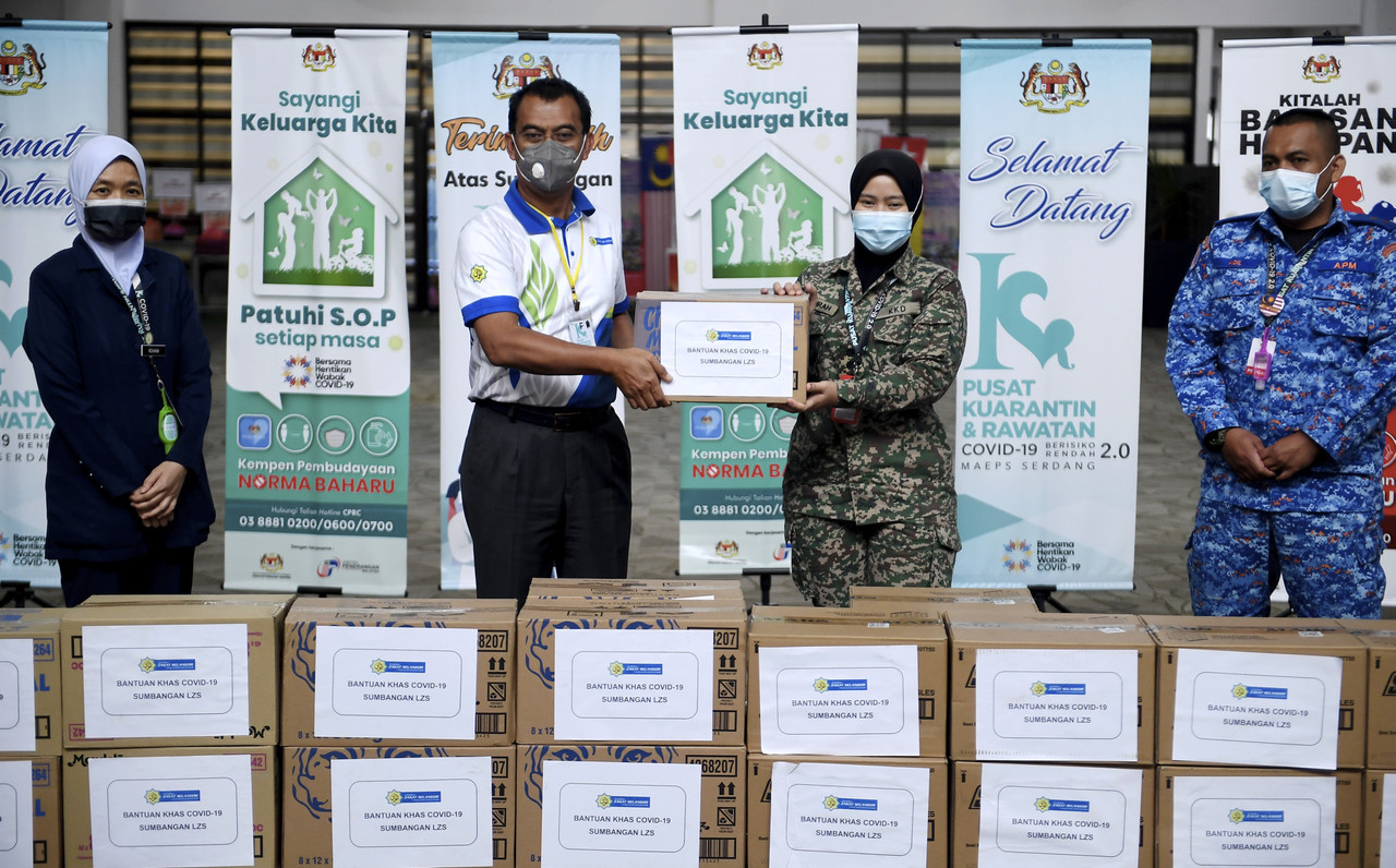 LZS sumbang pek makanan RM60,000 kepada pusat kuarantin Serdang
