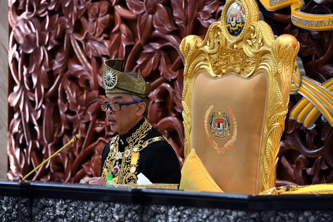 Agong rasmi sidang pertama Parlimen pimpinan Ismail Sabri