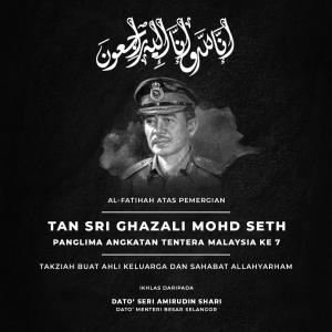 MB ucap takziah pemergian bekas Panglima ATM ketujuh