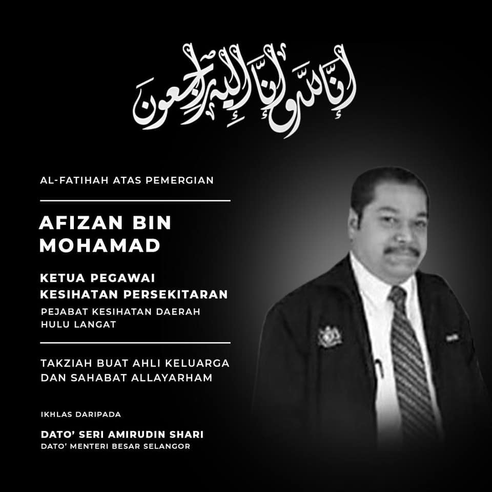 MB ucap takziah pemergian pengarah CAC Hulu Langat akibat Covid-19