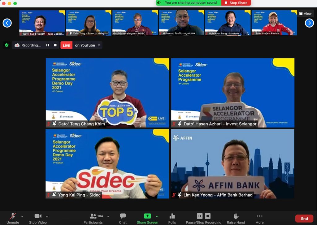 Five startups win RM10,000 each after presenting perfect pitch