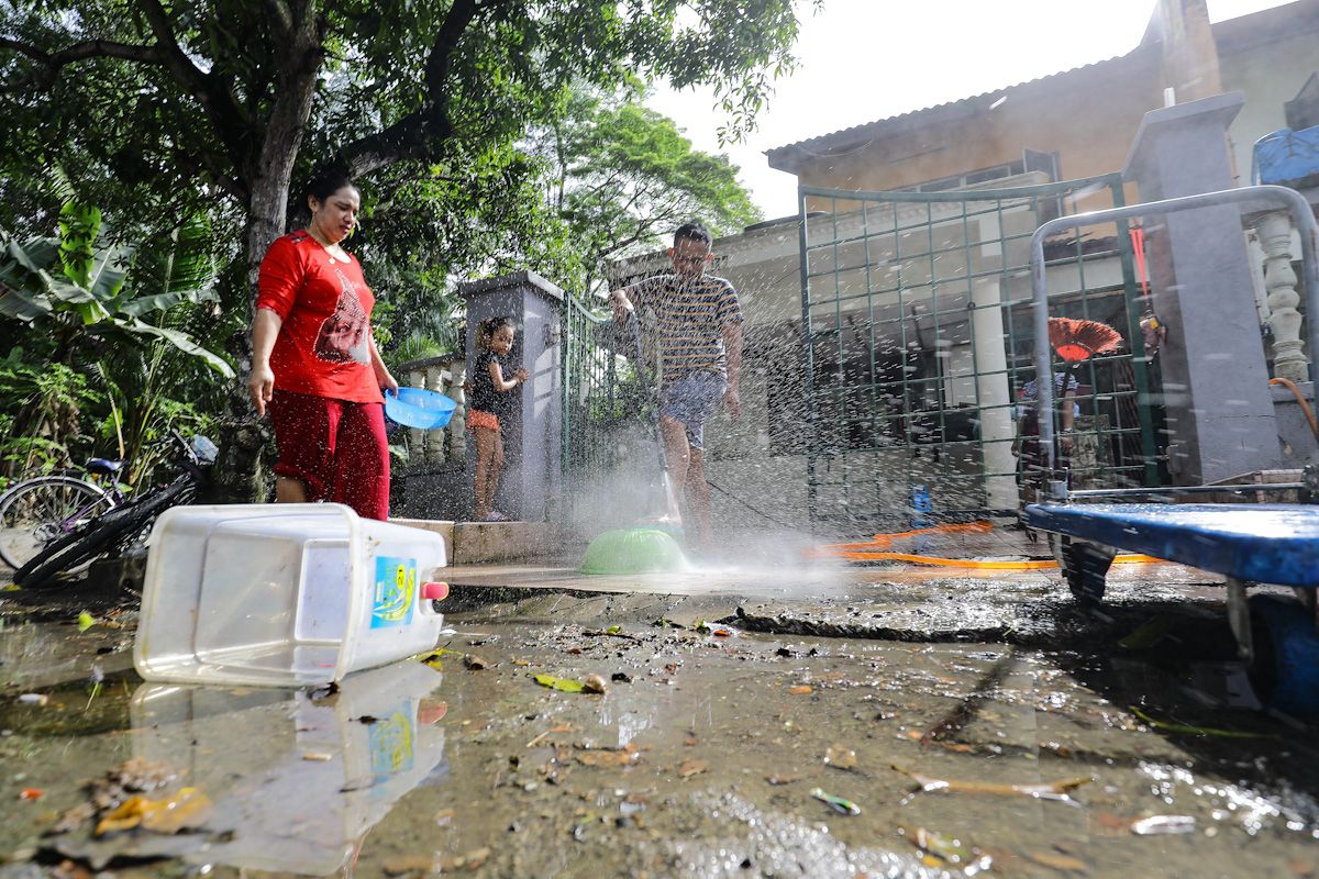 雪甲霹水灾情况好转 灾民逐渐返家园