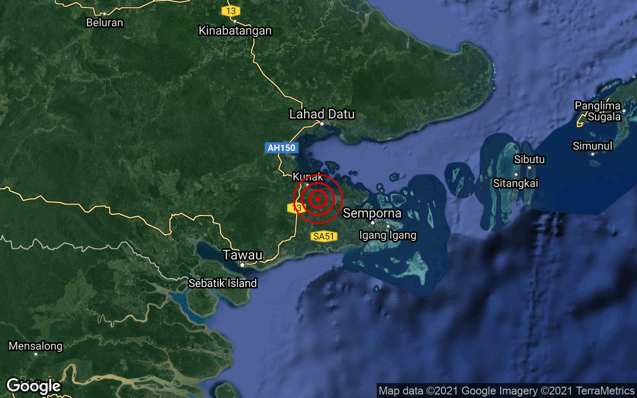 Mild quake detected in Semporna, no tremors felt