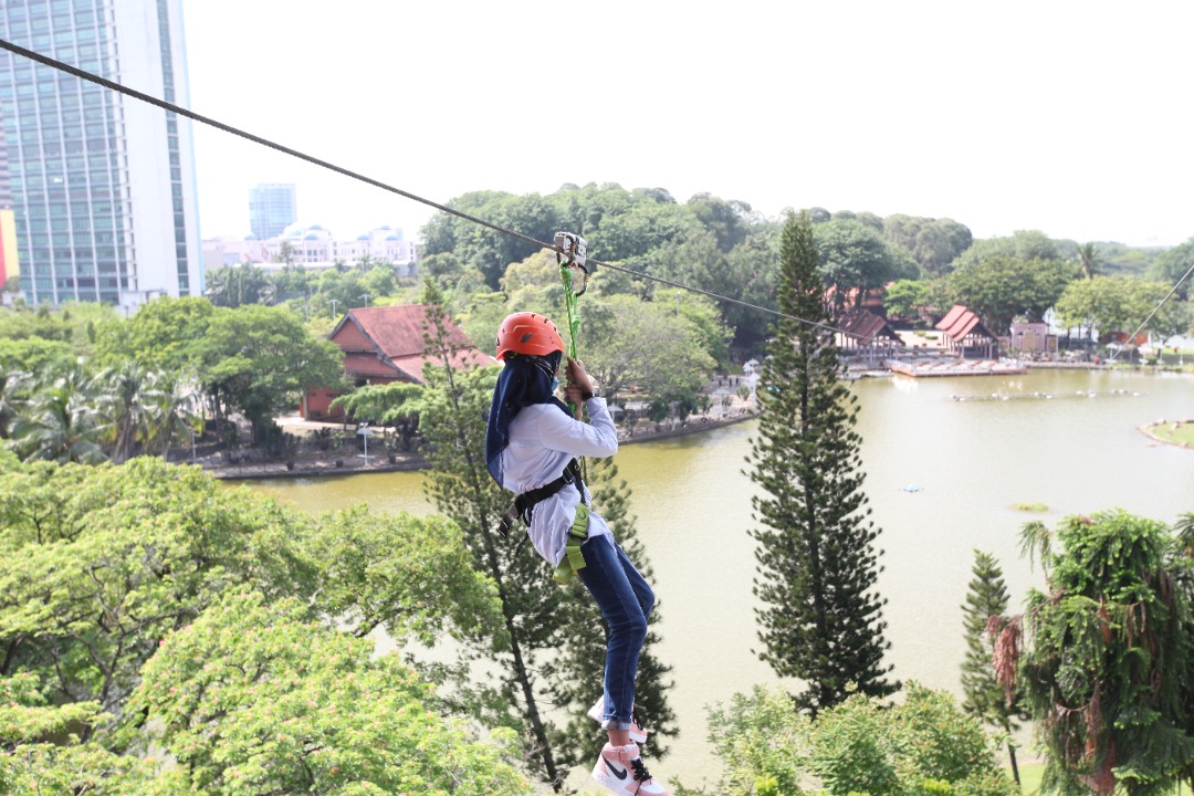 Zip Line Shah Alam dibuka semula untuk aktiviti riadah Sabtu lalu