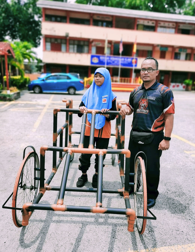 Guru cipta alat sokongan bantu murid masalah penglihatan berlari