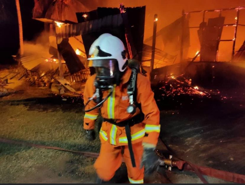 Rumah terbakar, enam sekeluarga alami lecur beberapa bahagian badan