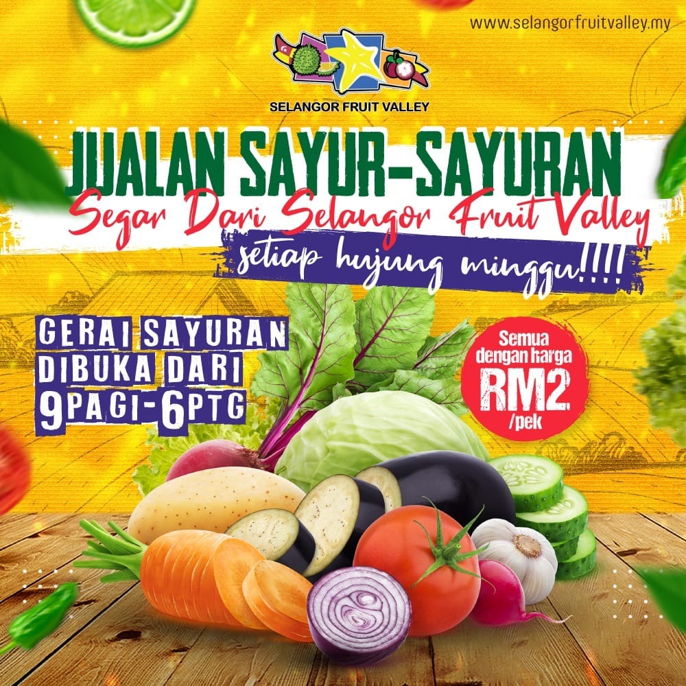 Selangor Fruit Valley jual sayur serendah RM2 mulai esok