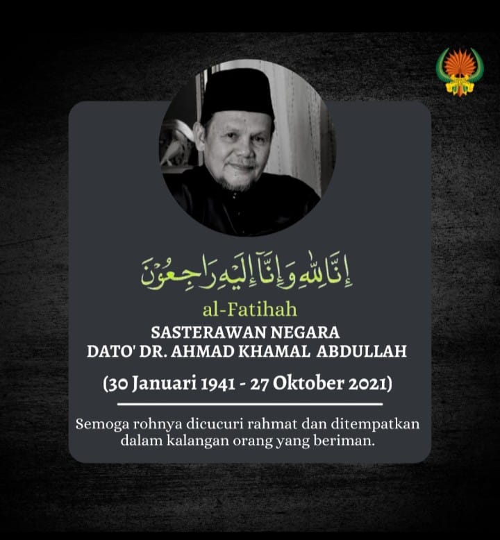 Sasterawan Negara, Kemala, meninggal dunia