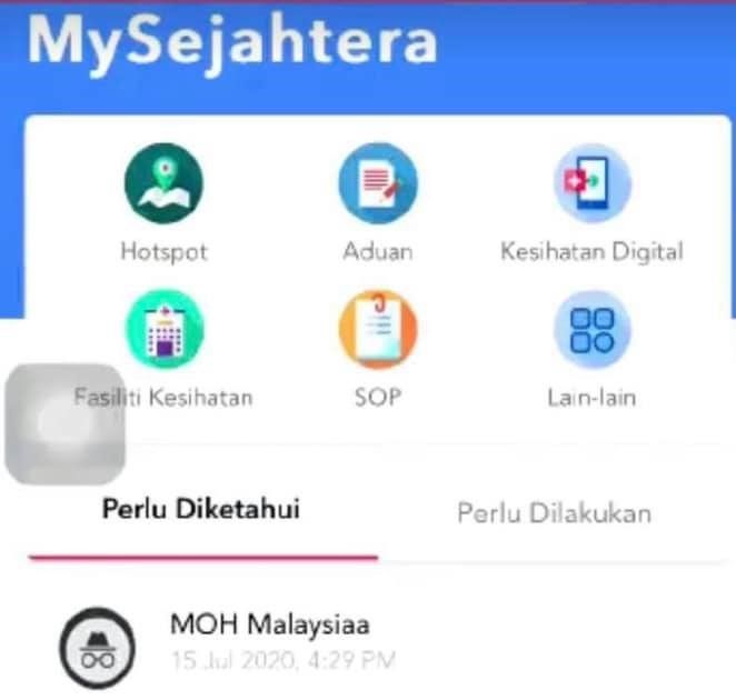 MySejahtera dilengkapi butang aduan, lapor pelanggaran SOP