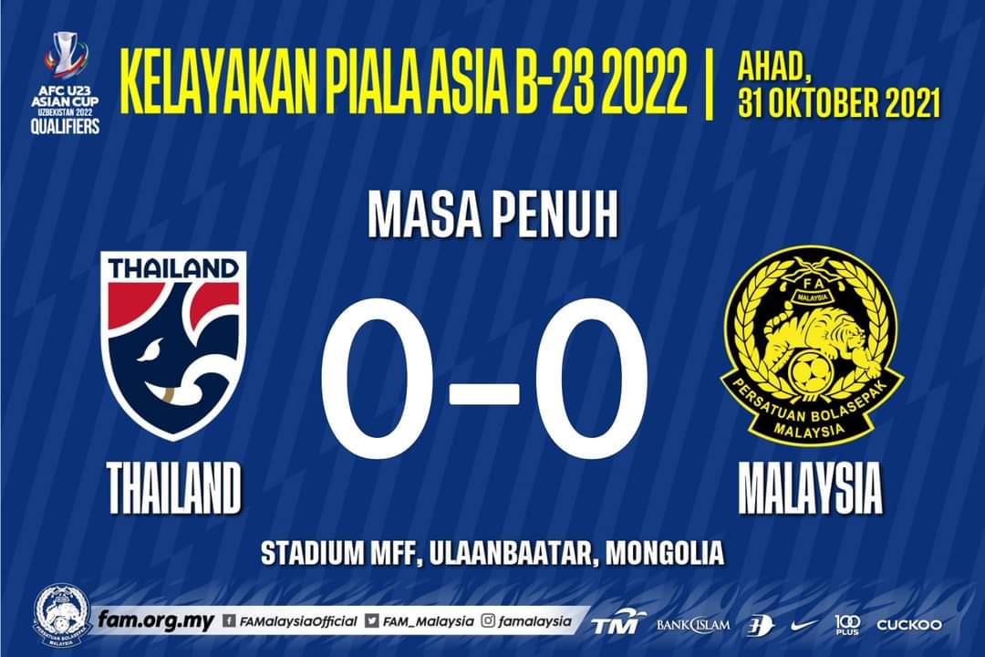 Malaysia sahkan tempat ke pusingan akhir Piala Asia B-23