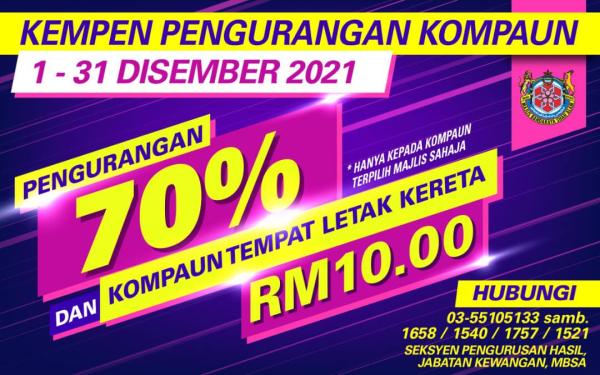 MBSA tawar diskaun saman parkir serendah RM10 mulai esok