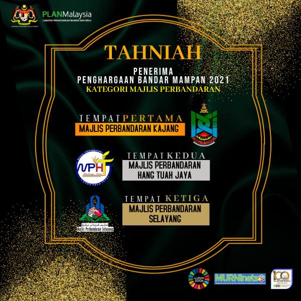 Lima PBT Selangor raih anugerah bandar mampan 2021