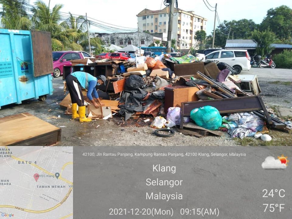 巴生市会与达鲁益山合作 3天内清走逾1000吨垃圾