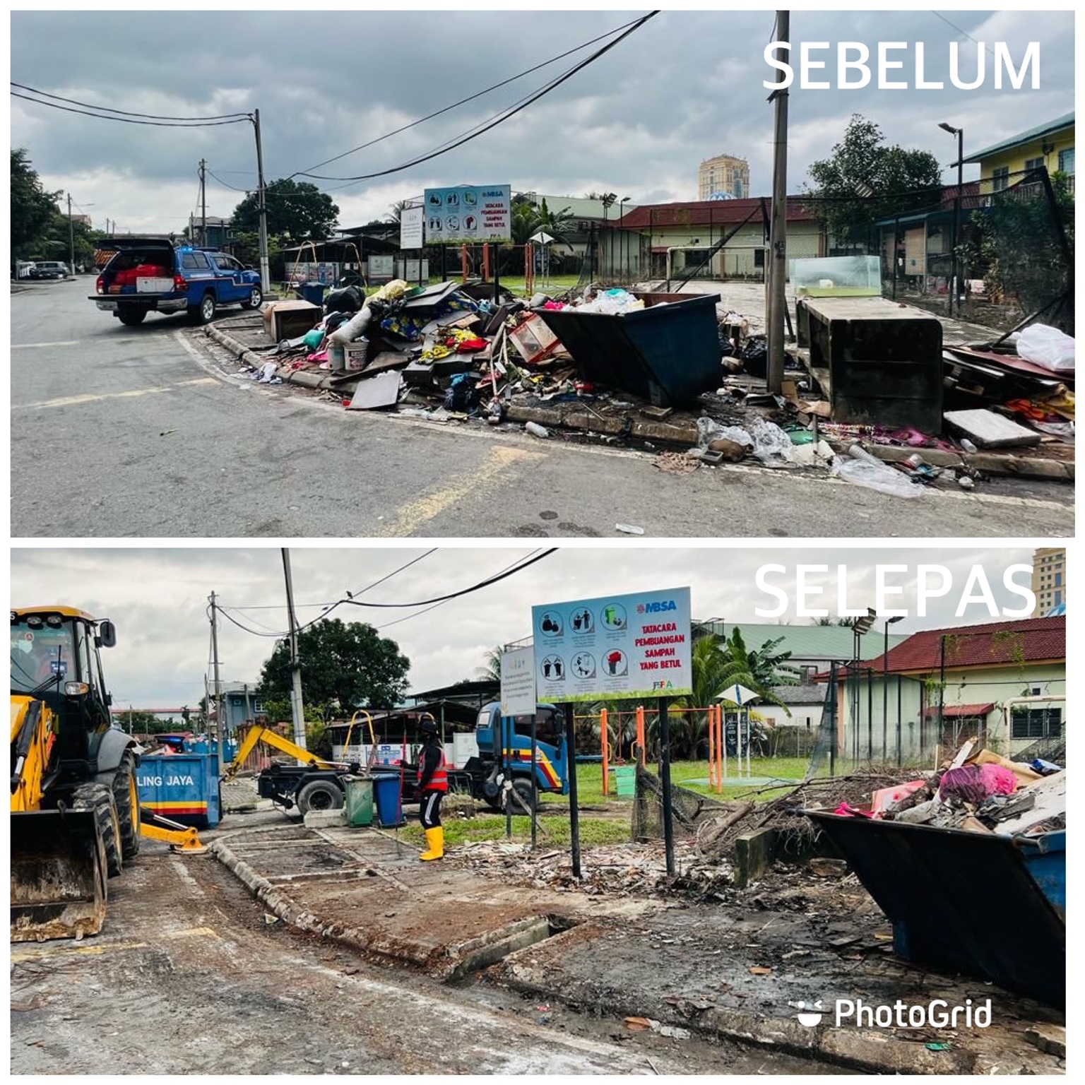 MBPJ selesai bersihkan sisa banjir di Kampung Baru Hicom