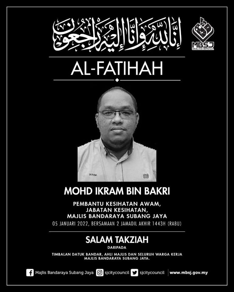 MB ucap takziah, staf MBSJ meninggal dunia ketika bantu mangsa banjir