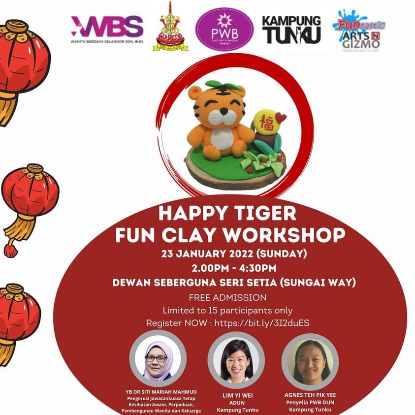 双溪威新村民众礼堂周日办粘土制作班 免费教导戳土变可爱老虎