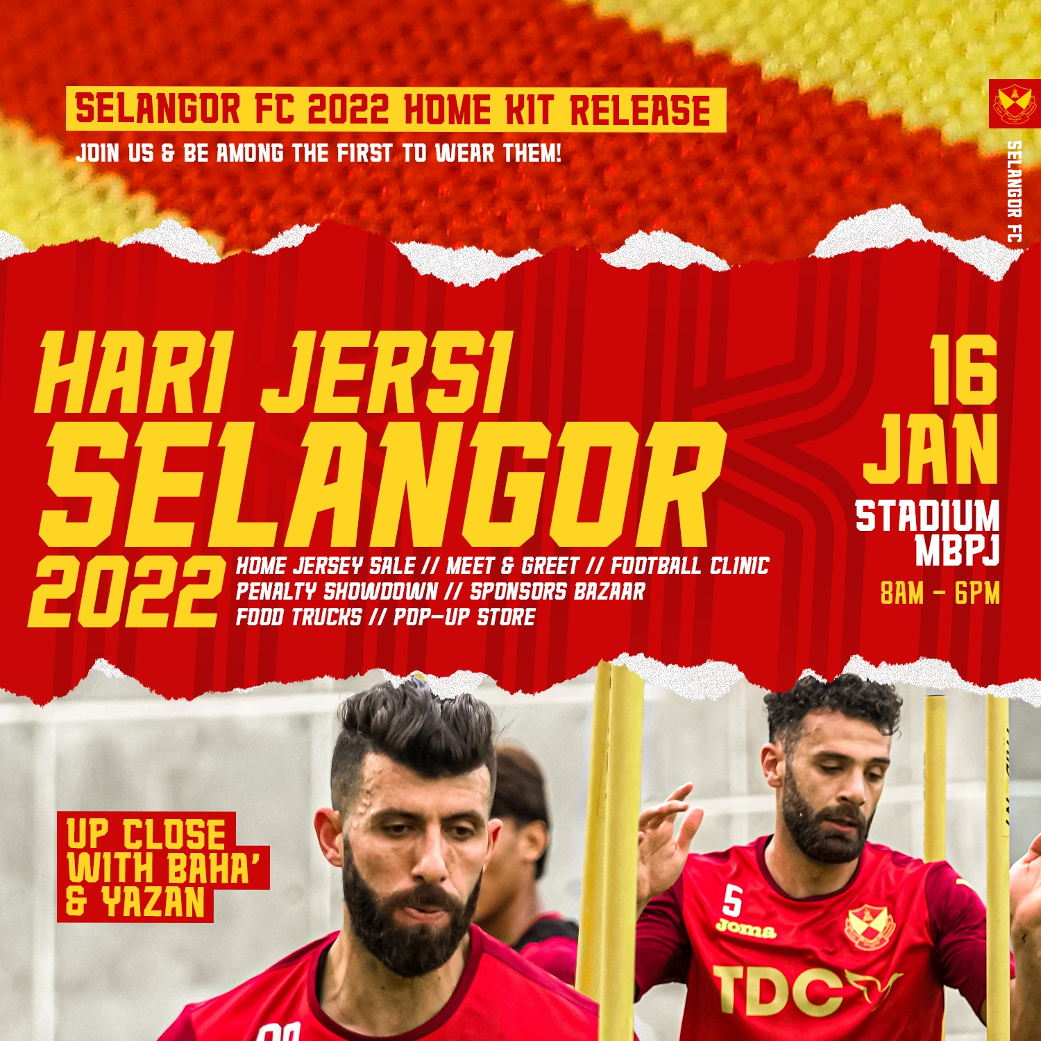 Selangor FC lancar jersi 'home' di Stadium MBPJ Ahad ini, anjur pelbagai aktiviti menarik