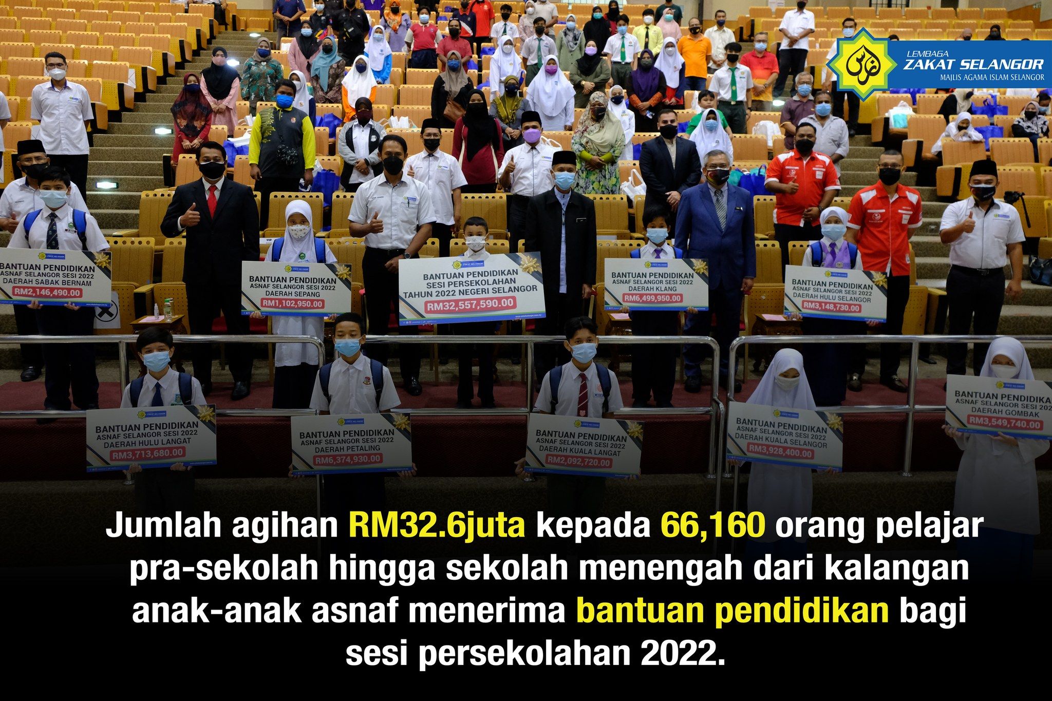 LZS peruntuk lebih RM32 juta bantu persekolahan 66,160 pelajar asnaf