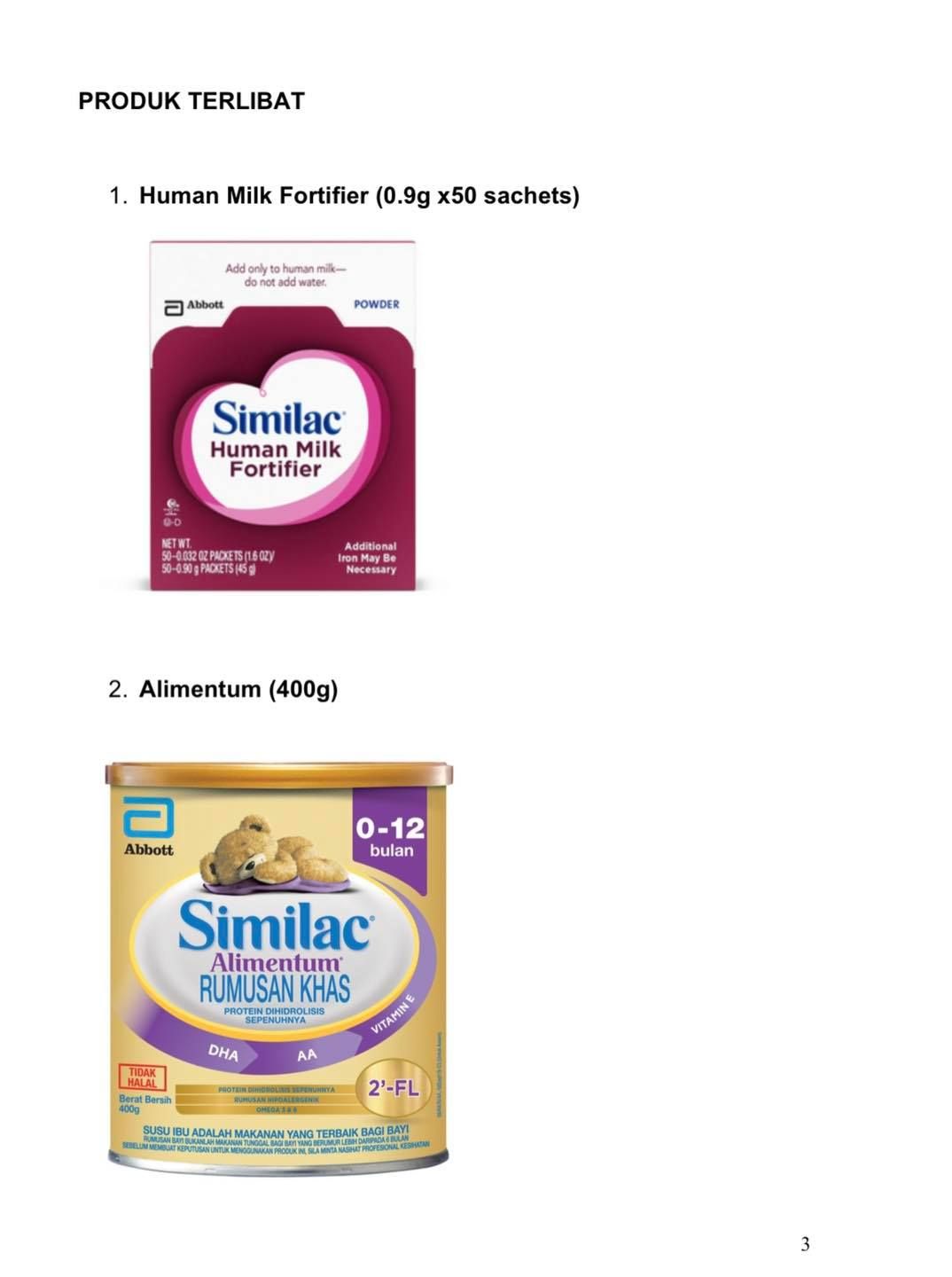 Abbott两款婴儿奶粉 受细菌感染被令下架