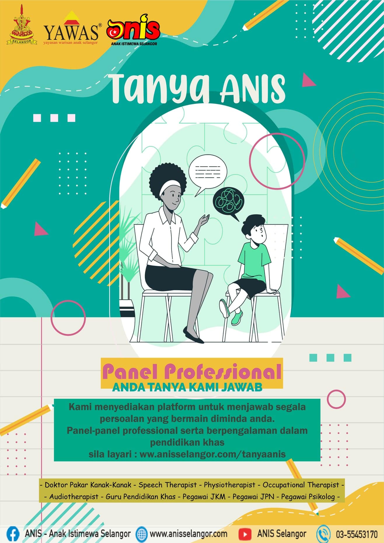 Talian khas Tanya Anis jawab soalan berkait anak OKU, beroperasi 24 jam