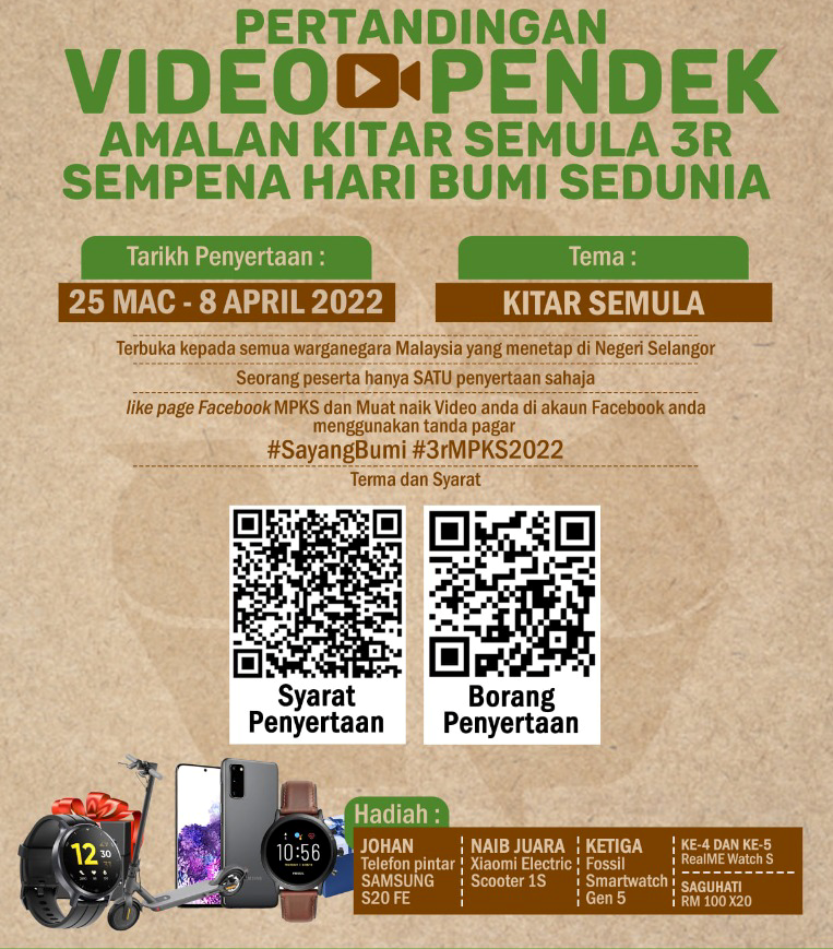 Telefon pintar menanti pemenang utama pertandingan video pendek MPKS