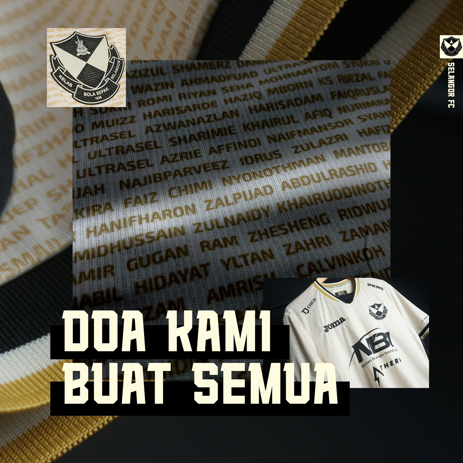 Jersi Selangor FC abadi nama penyokong korban Covid-19