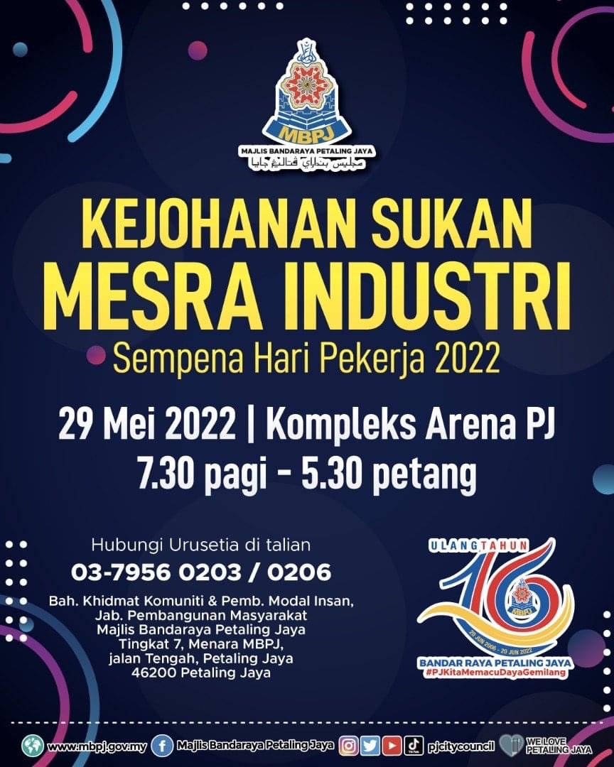 MBPJ anjur Kejohanan Sukan Mesra Industri 2022 sempena Hari Pekerja