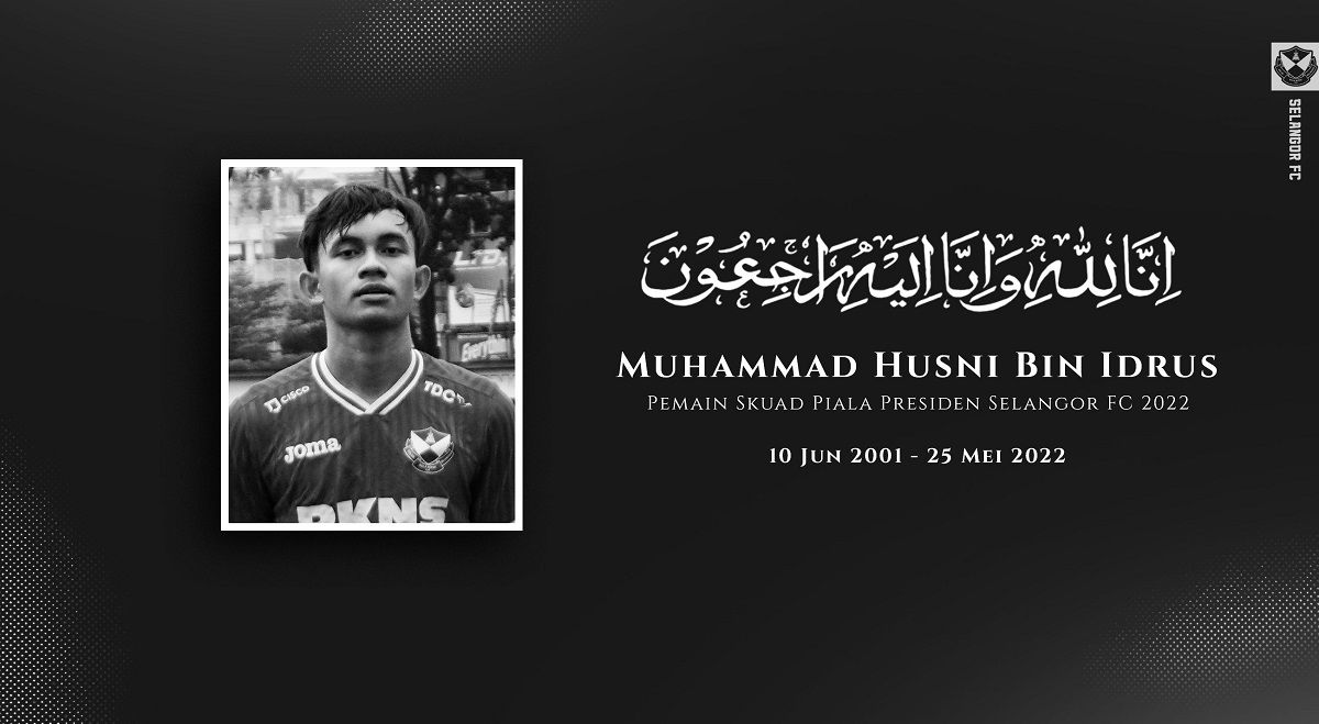 Pemain Piala Presiden Selangor FC meninggal dunia, MB ucap takziah