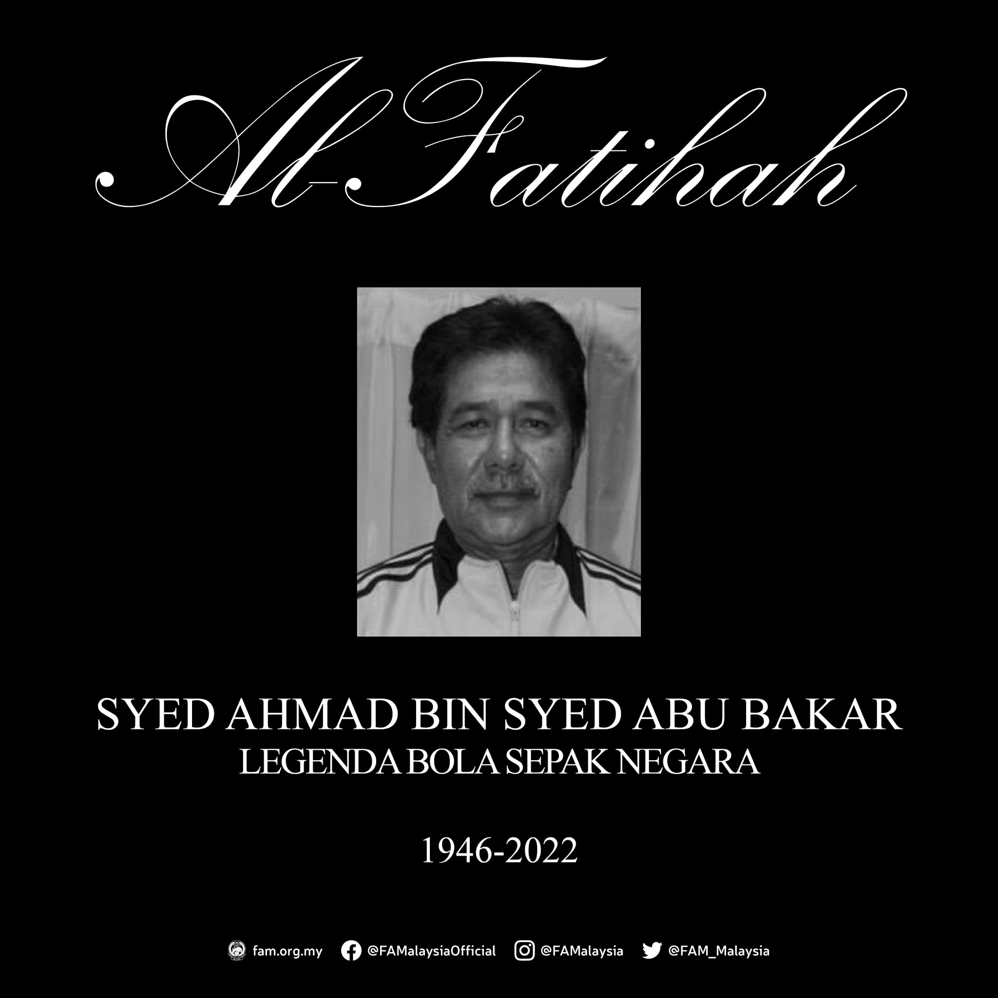 National football legend Syed Ahmad dies aged 76