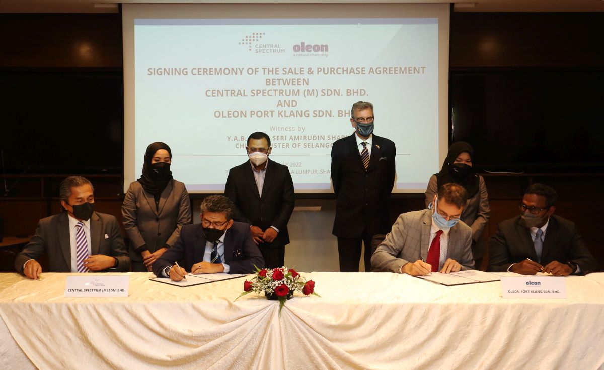 Central Spectrum inks deal with Oleon Port Klang for oleochemical plant expansion