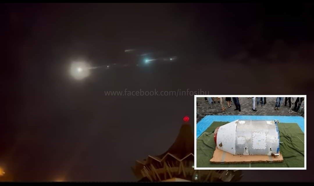 中国长征5号火箭碎片 凌晨划过砂拉越夜空