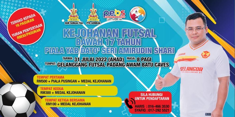 16 pasukan futsal rebut Piala Dato' Seri Amirudin Shari, RM500 menanti juara