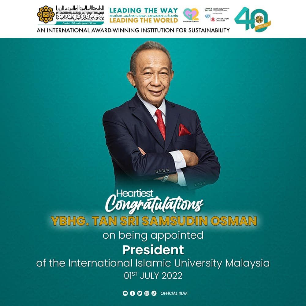 Samsudin Osman dilantik Presiden UIAM kesembilan