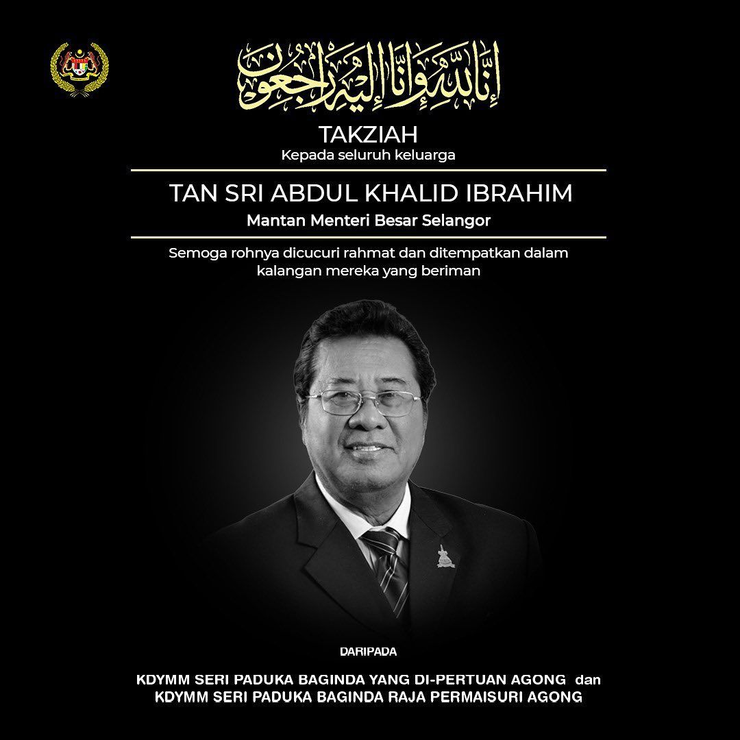 Agong, permaisuri zahir ucapan takziah kepada keluarga Abdul Khalid